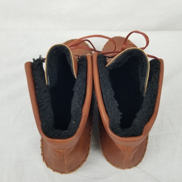 Feather and beaded faux fur lined ankle booties - Picture 9 of 13